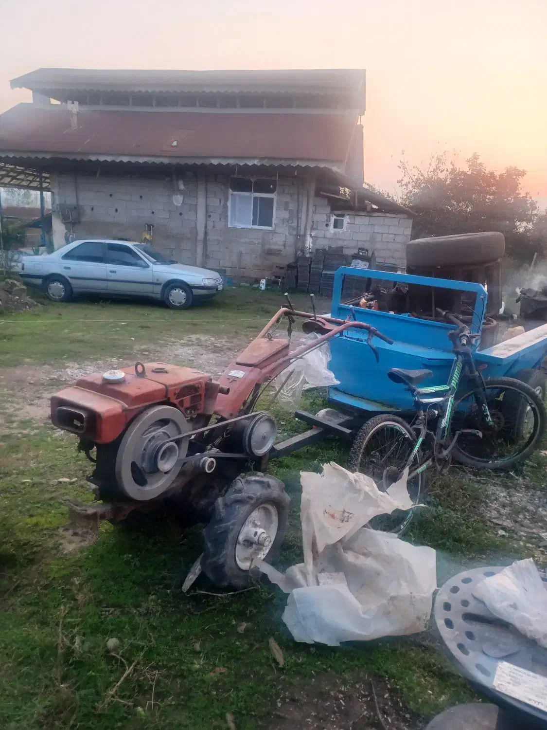 موتور کشاورزی با تیلر و ادوات|ماشینآلات صنعتی|سیاهکل, |دیوار