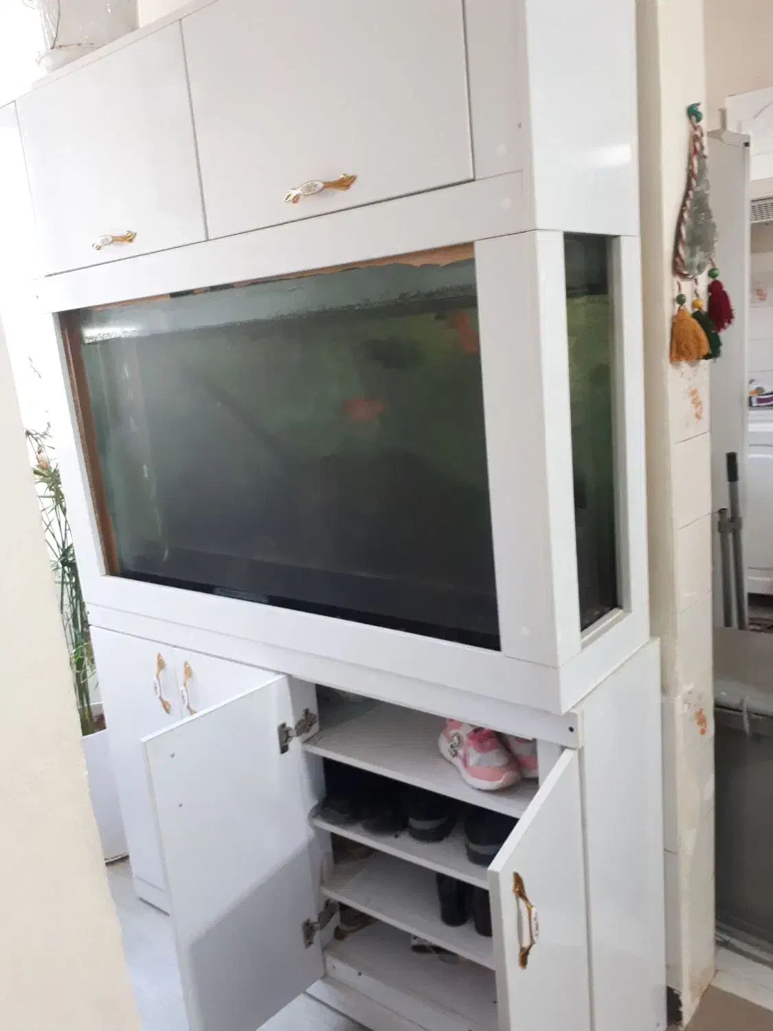 جا کفشی بزرگ با دکور آکواریوم|جاکفشی، کمد، دراور|شیراز, میانرود|دیوار