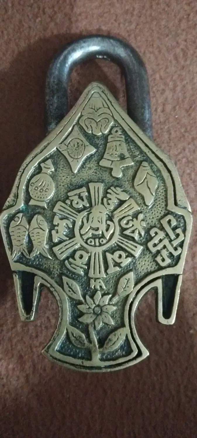 قفل بودایی قدیمی|کلکسیون اشیاء عتیقه|شیرگاه, |دیوار