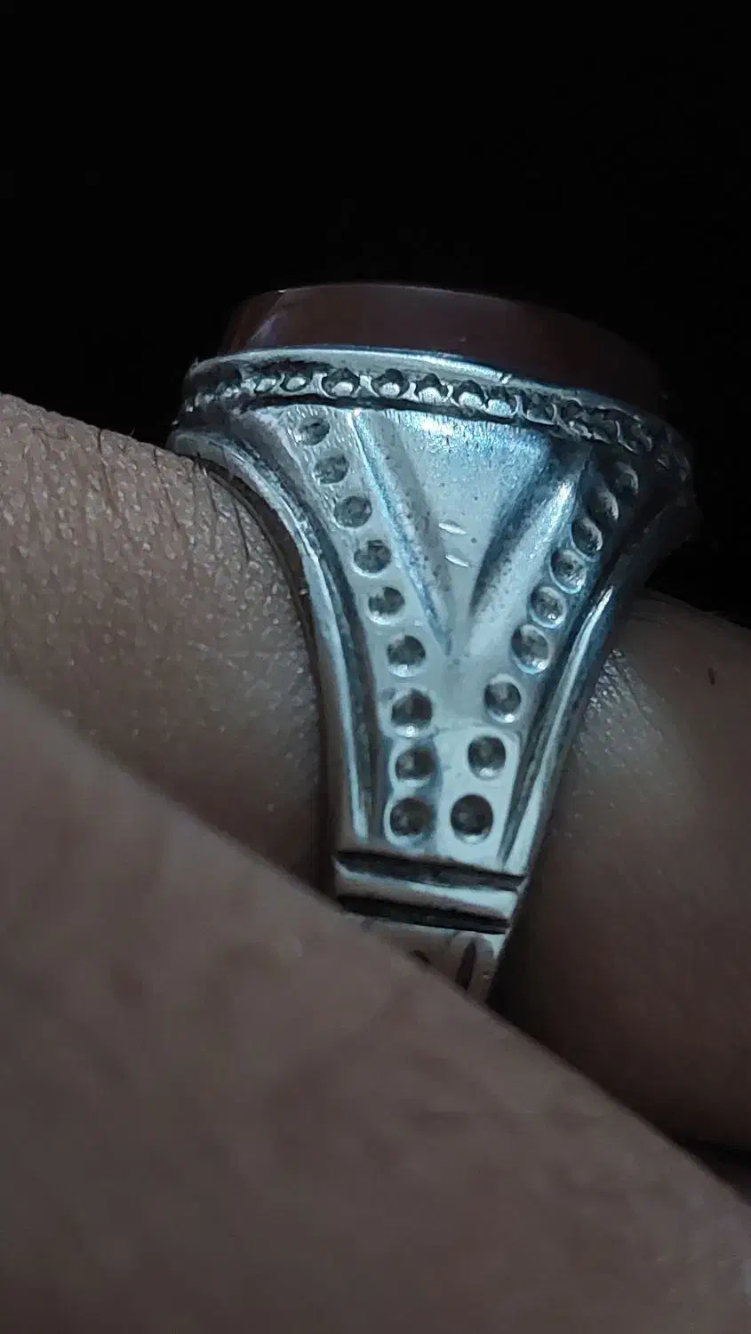 انگشتر نقره نگین عقیق یمنی|جواهرات|یاسوج, |دیوار