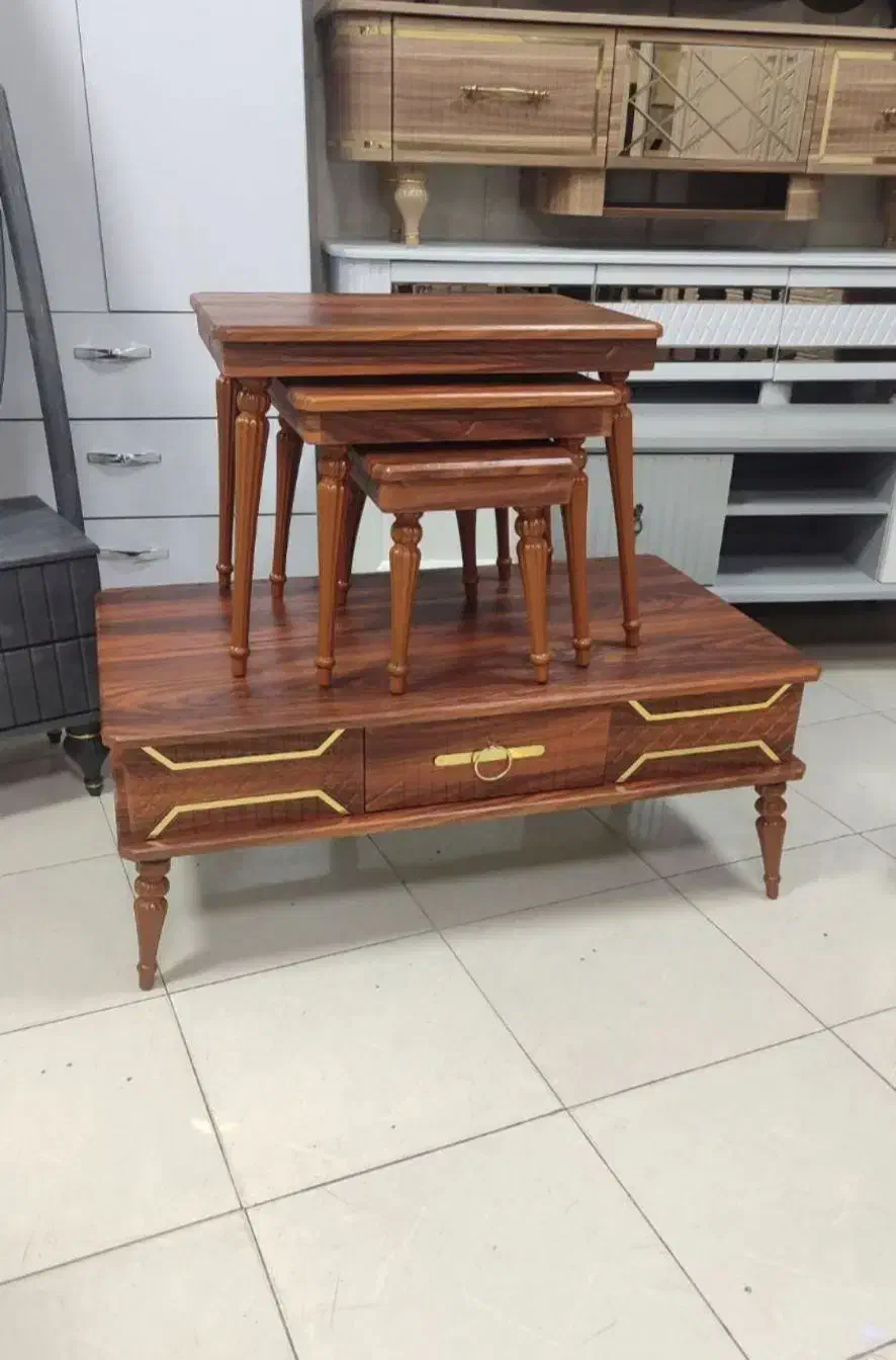 جلومبلی میز کشودار میز عسلی گل میز 4عددی|مبلمان خانگی و میز عسلی|تهران, نعمت‌آباد|دیوار