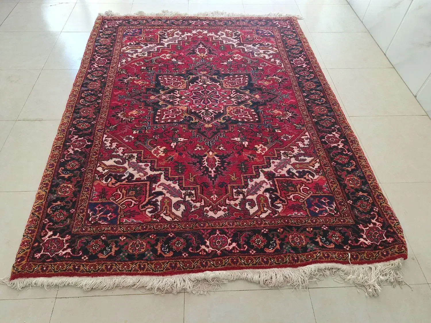 فرش جفت ۶ متری نقشه تاجری|فرش|اهر, |دیوار