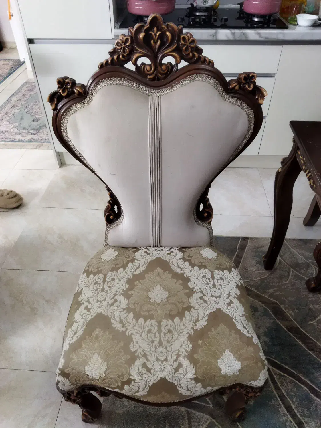 ناهار خوری چهار نفره چوب|میز و صندلی غذاخوری|گرمدره, |دیوار