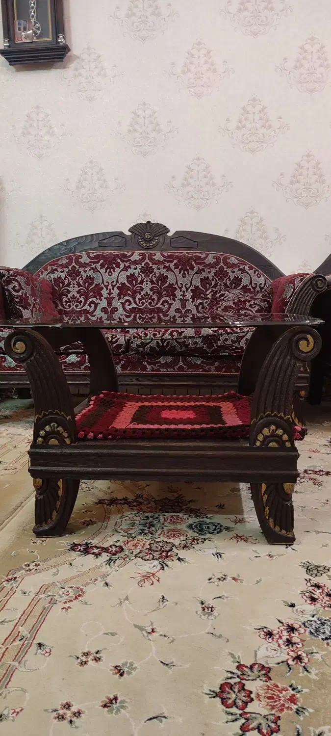 مبل مان نه نفره چوب راش|مبلمان خانگی و میز عسلی|سبزوار, ولیعصر (نجار آباد)|دیوار