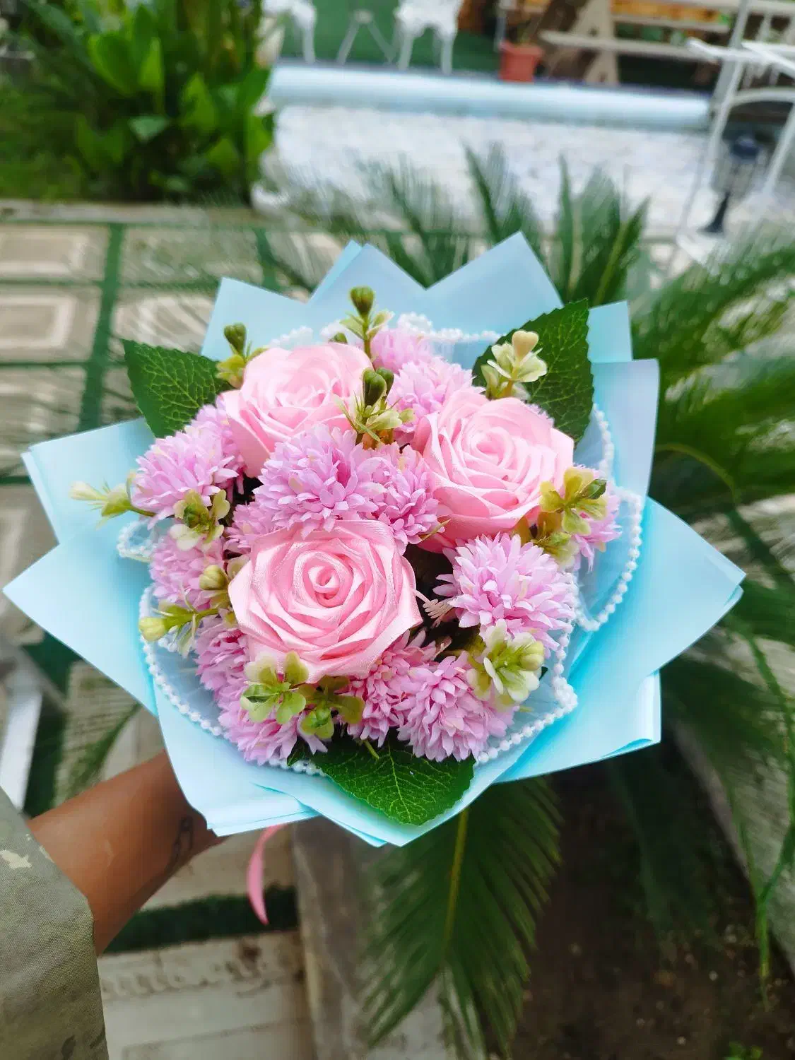 باکس ودسته گل جاوان|گل مصنوعی|خمام, |دیوار