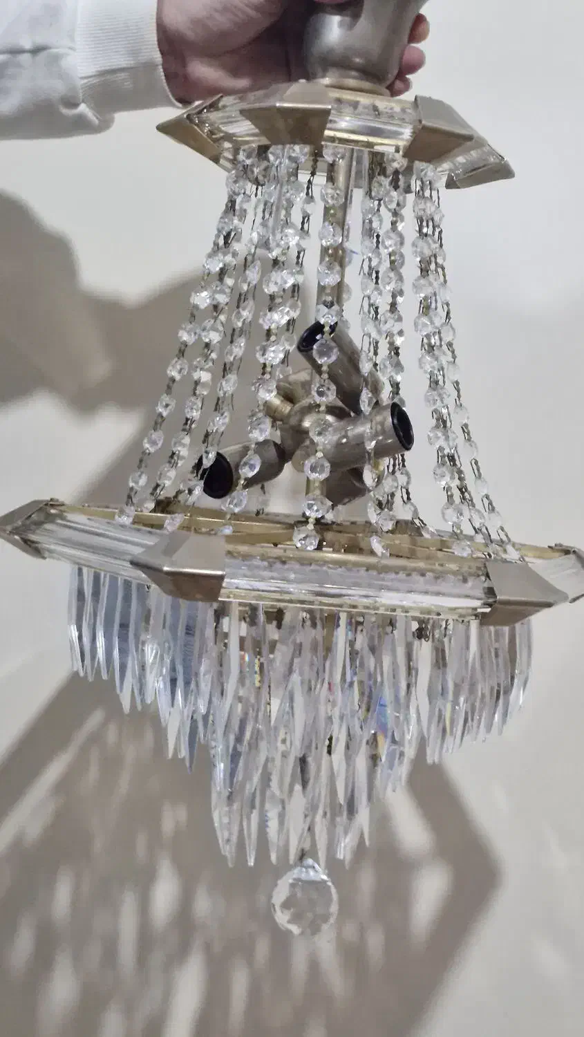 لوستر برنجی .چراغ روشنایی دیواری گازی|لوستر و چراغ آویز|قزوین, |دیوار