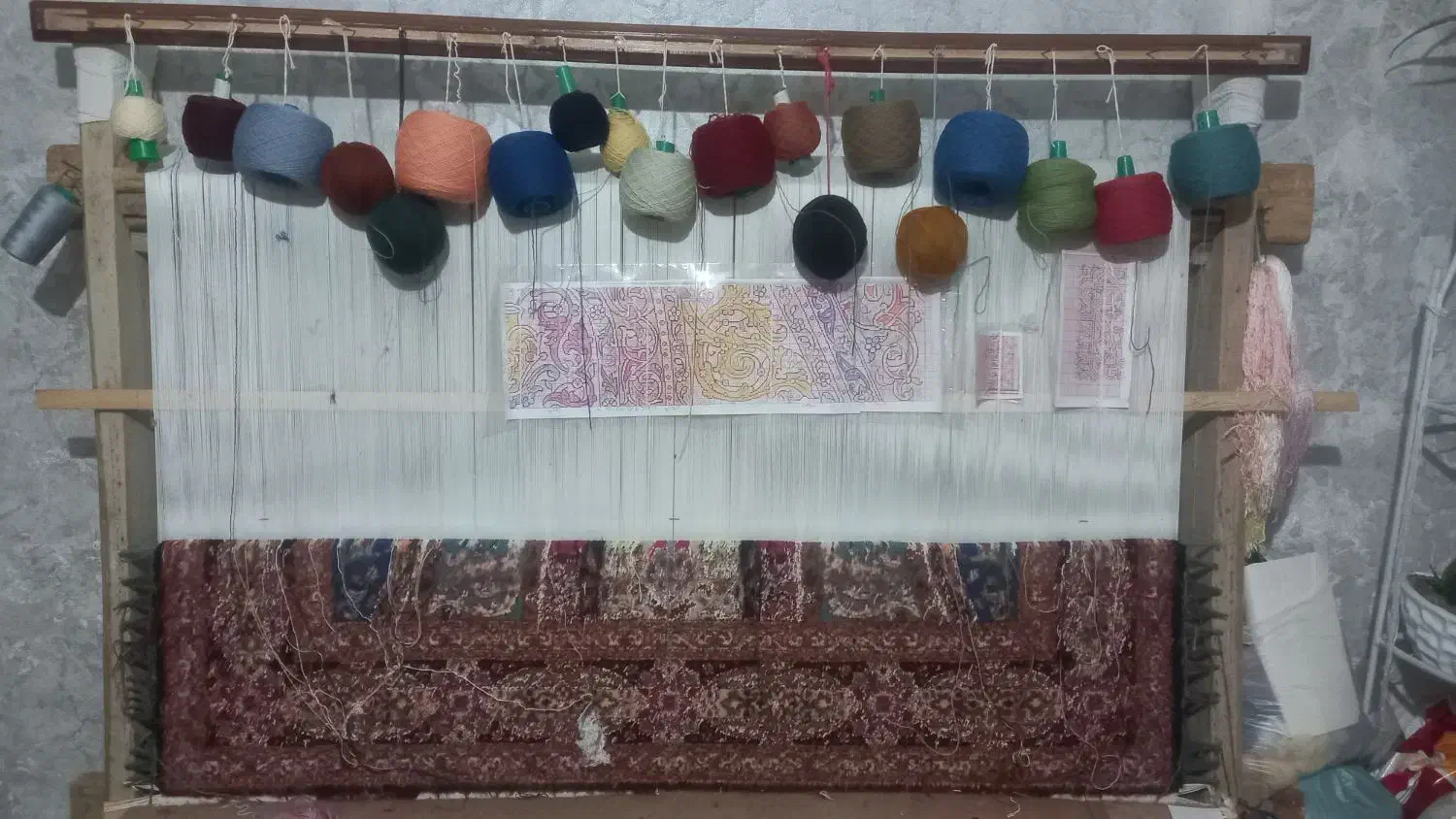 قالیچه ی نیمه کاره|فرش|تبریز, |دیوار