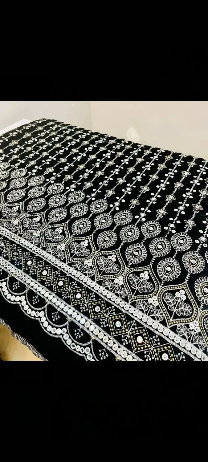 پارچه مخمل حاشیه دار ونوس ۹۰۰۰ اصل هندی|لباس|شیراز, احمدی جنوبی|دیوار