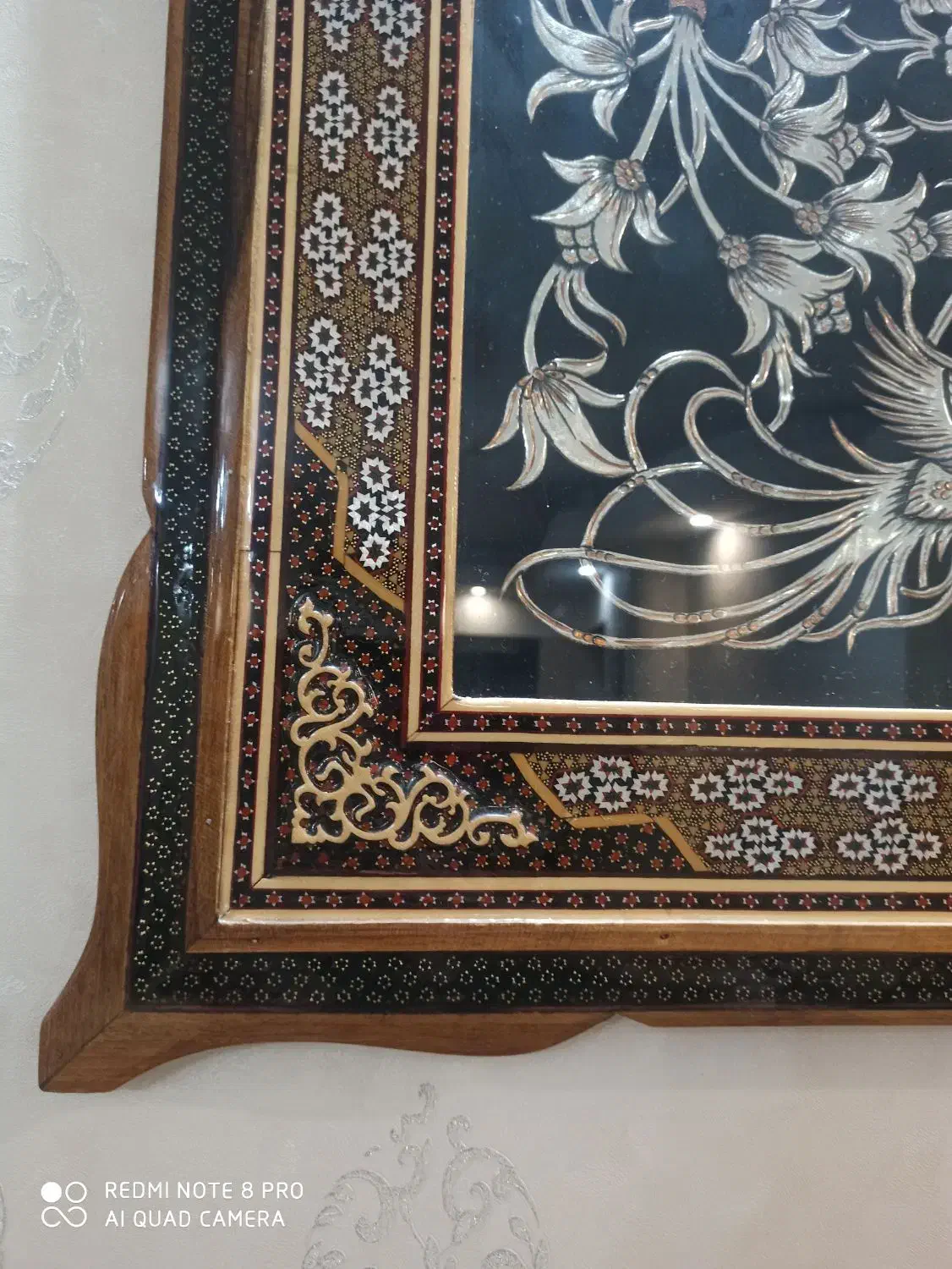 تابلو قلمزنی طرح گل و مرغ سایز 70در90|صنایع دستی و سایر لوازم تزئینی|اصفهان, ملک|دیوار