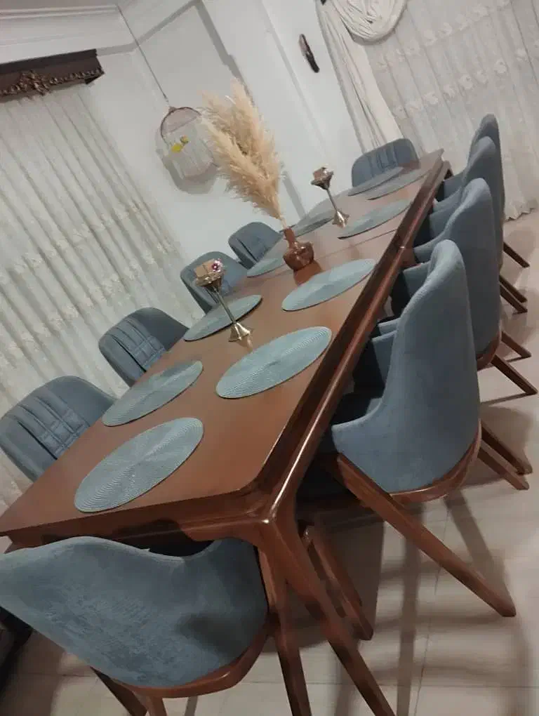 میز نهار خوری ۱۰ نفره (۵+۵)|میز و صندلی غذاخوری|لاهیجان, گلستان|دیوار