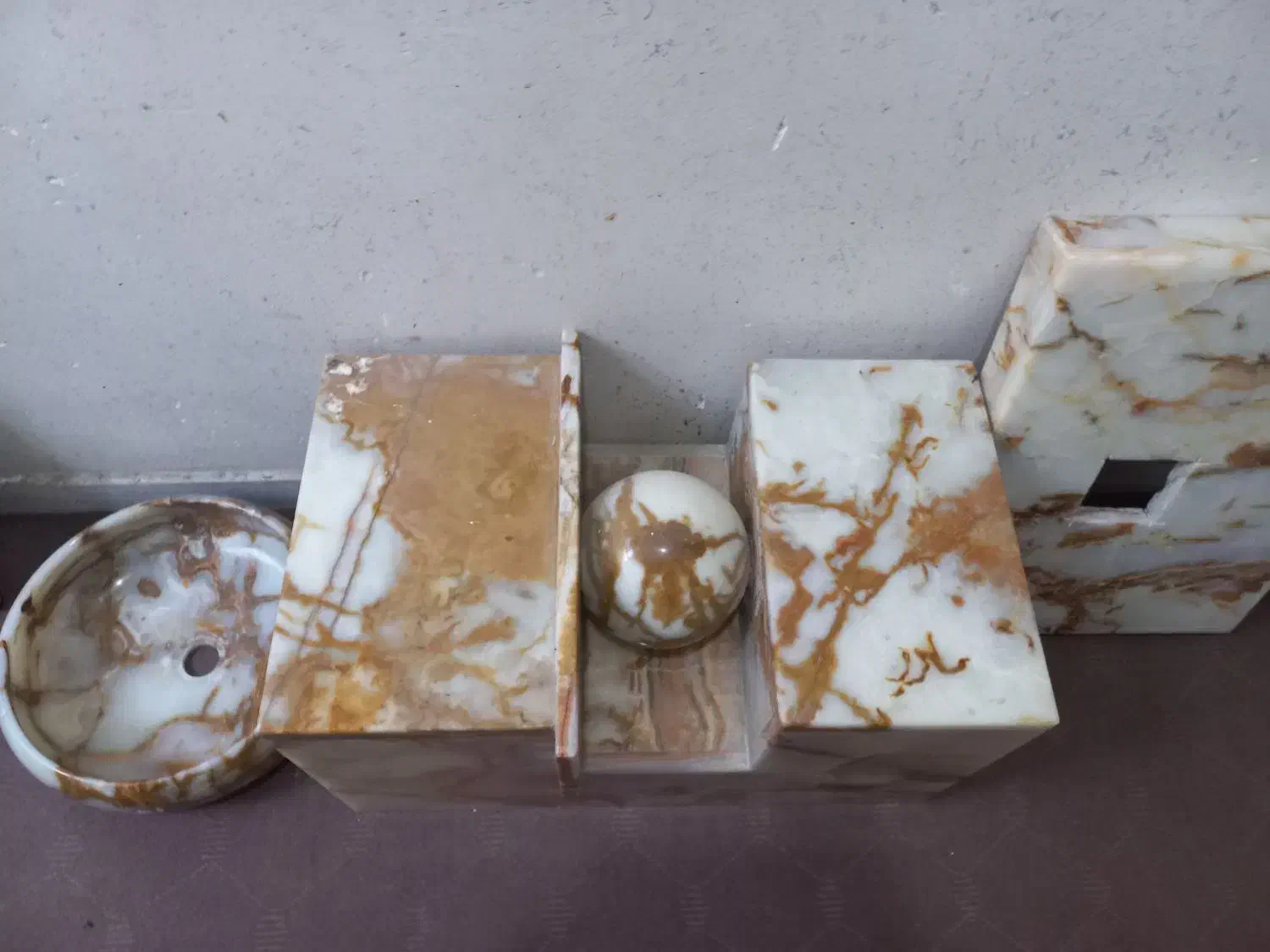 روشویی سنگ مرمر ۴ تیکه|لوازم سرویس بهداشتی|بندر امام خمینی, |دیوار