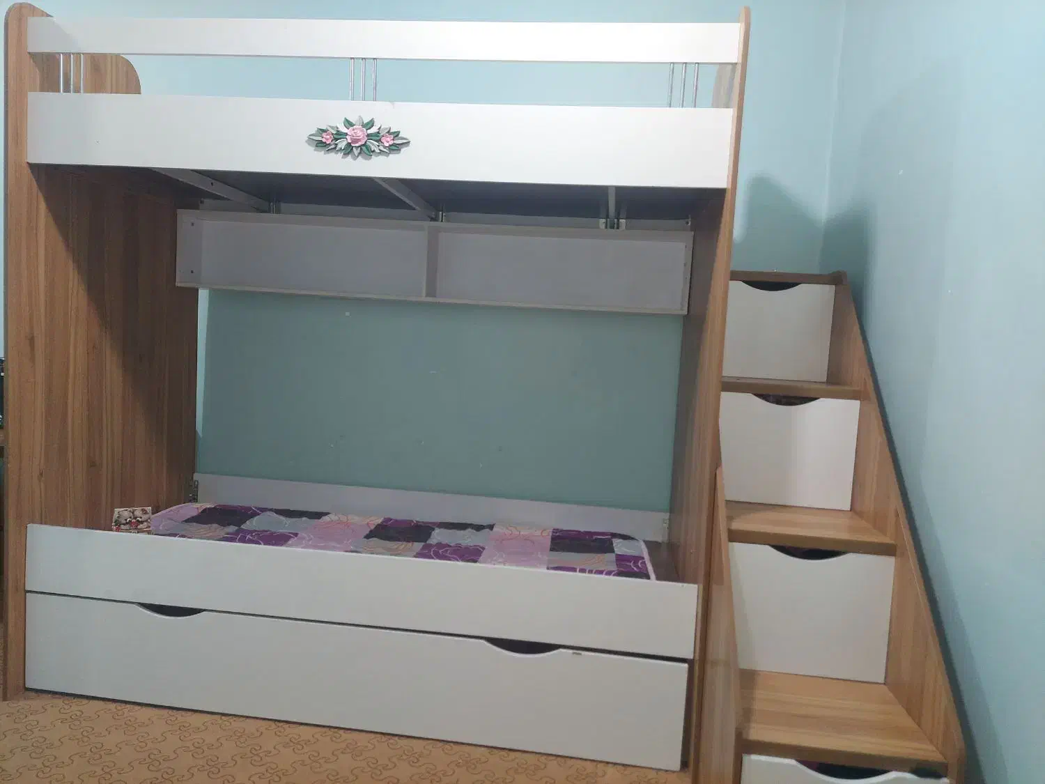 تخت دو طبقه و سه نفره|تخت و سرویس خواب|رامهرمز, |دیوار