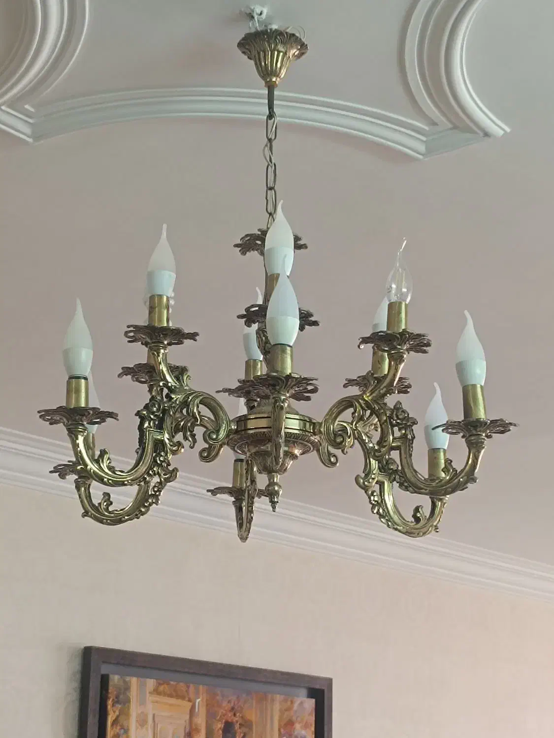 لوستر برنزی ۶شاخه و ۵شاخه|لوستر و چراغ آویز|اراک, |دیوار