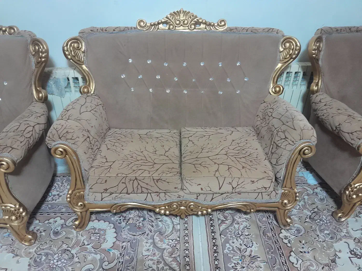 مبل 7نفره همراه با عسلی|مبلمان خانگی و میز عسلی|نهاوند, |دیوار