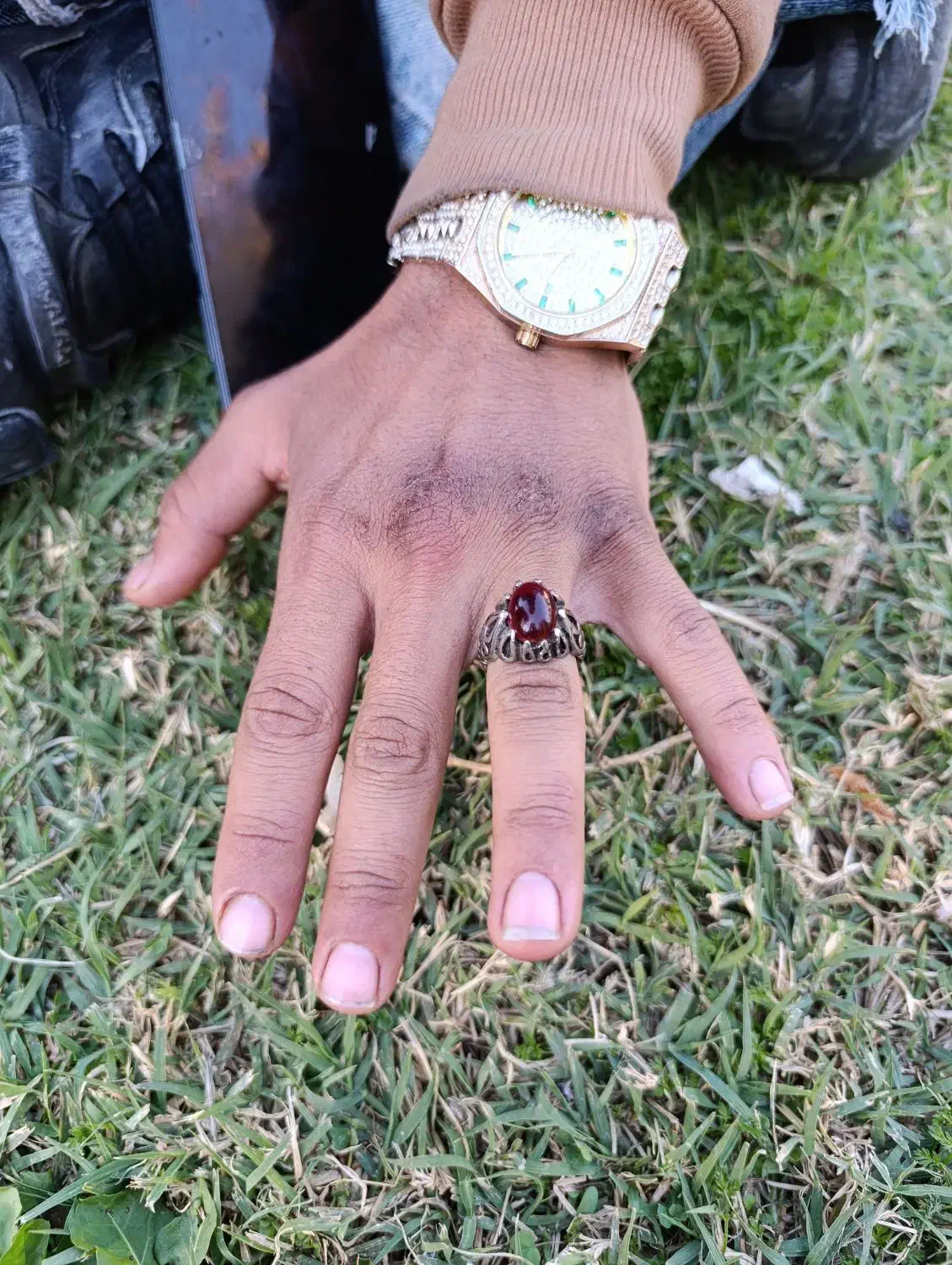 انگشتر سنگ با حکاکی خوشگل|جواهرات|شیراز, ده پیاله|دیوار