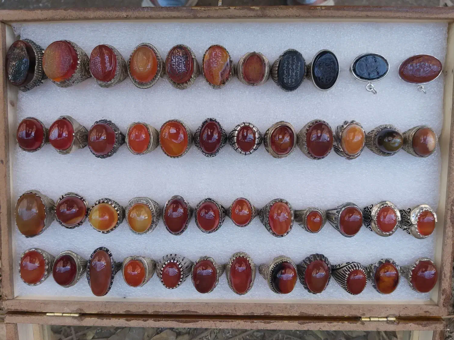 انواع انگشتر نقره عیار پایین و سنگ طبیعی|جواهرات|کرمانشاه, |دیوار