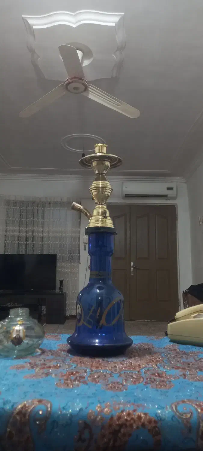 قلیان برنجی|کلکسیون اشیاء عتیقه|رشت, حومه رشت|دیوار