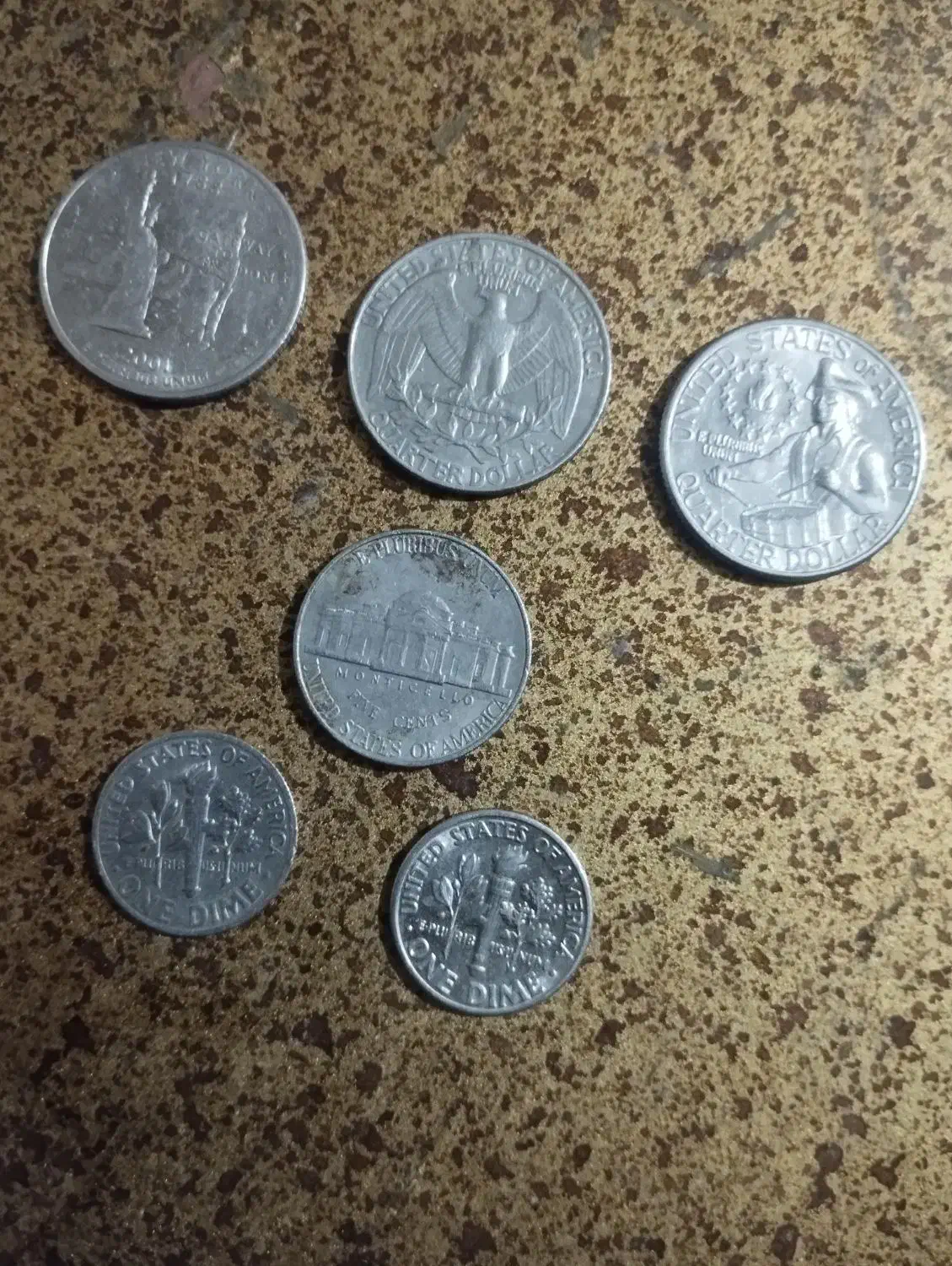 سکه آمریکایی.|کلکسیون سکه، تمبر، اسکناس|شیراز, درکی|دیوار