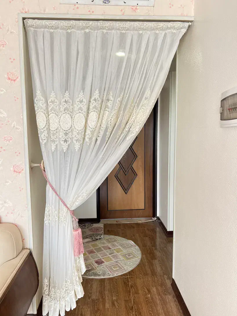 فروش فوری- پرده حریر|پرده، رانر، رومیزی|شاهین‌شهر, شهرک ردانی پور|دیوار