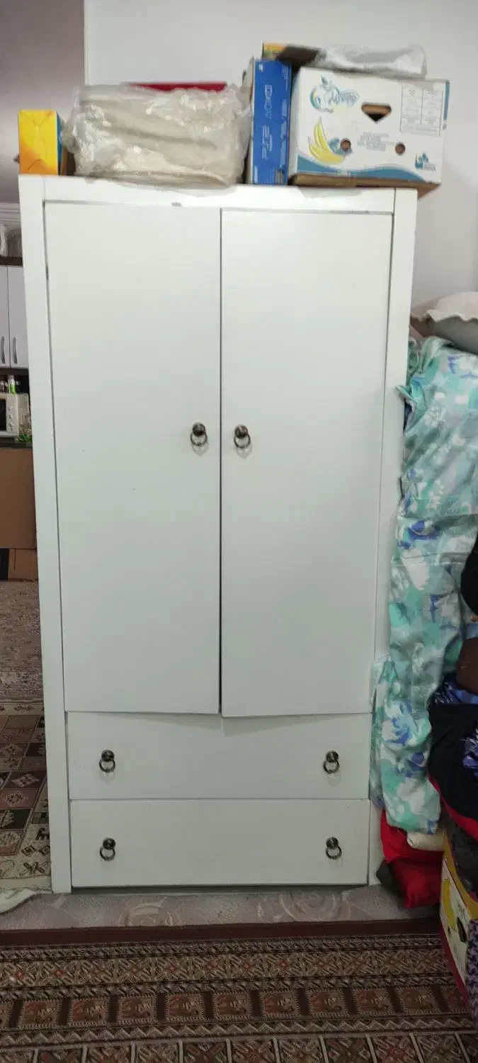 اینه دراور وکمد سفید|جاکفشی، کمد، دراور|مشهد, چهارچشمه|دیوار