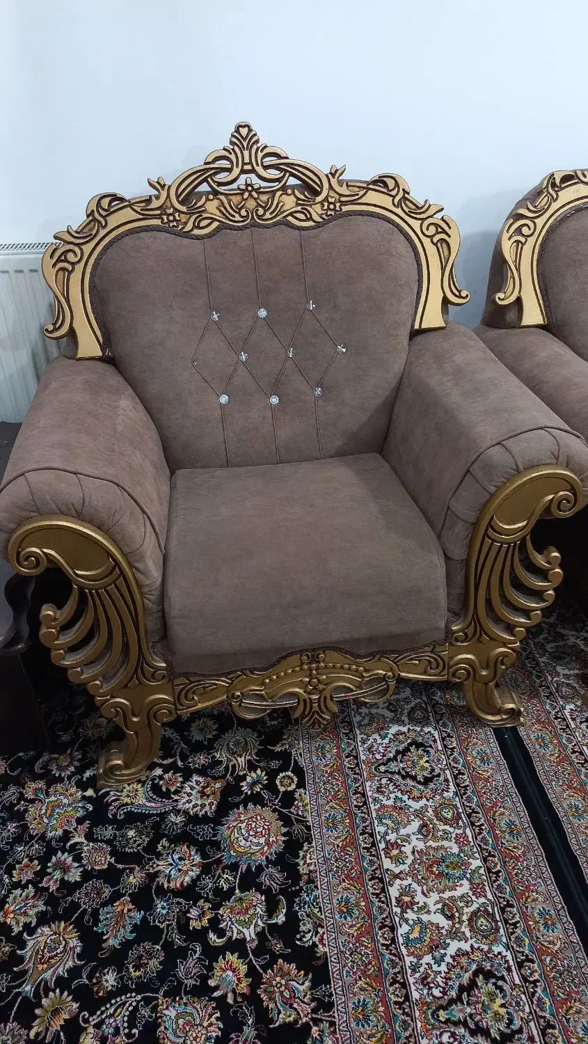 مبل 7 نفره سالم و بدون نشستگی|مبلمان خانگی و میز عسلی|جوانرود, |دیوار