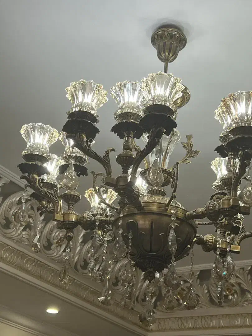 لوستر ۱۵ شاخه برنز|لوستر و چراغ آویز|ری, دولت‌آباد|دیوار