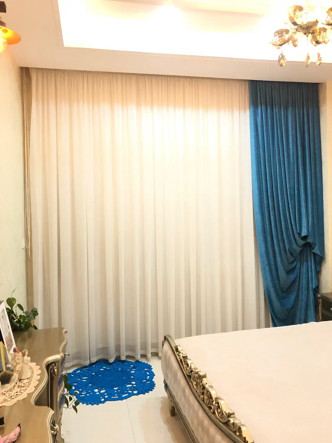 پرده ترک خامه دوزی با والان ترک|پرده، رانر، رومیزی|مشهد, آزادشهر|دیوار