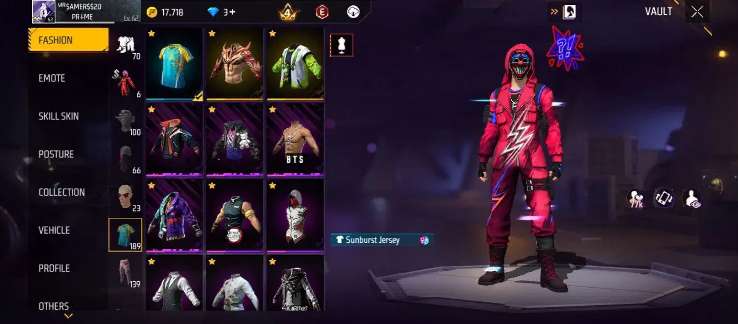 اکانت فریفایر|کنسول، بازی ویدئویی و آنلاین|خرم‌آباد, |دیوار