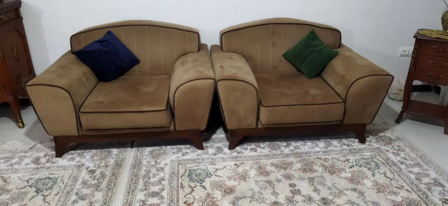 مبل راحتی سفارشی سازی پارچه ترک ۵ نفره|مبلمان خانگی و میز عسلی|هشتگرد, شهرک ایران خودرو|دیوار