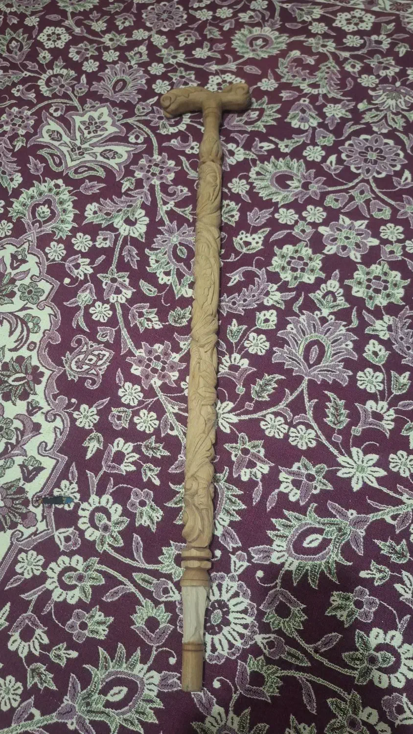 عصا کنده کاری و خراطی شده|صنایع دستی و سایر لوازم تزئینی|بندر گز, |دیوار