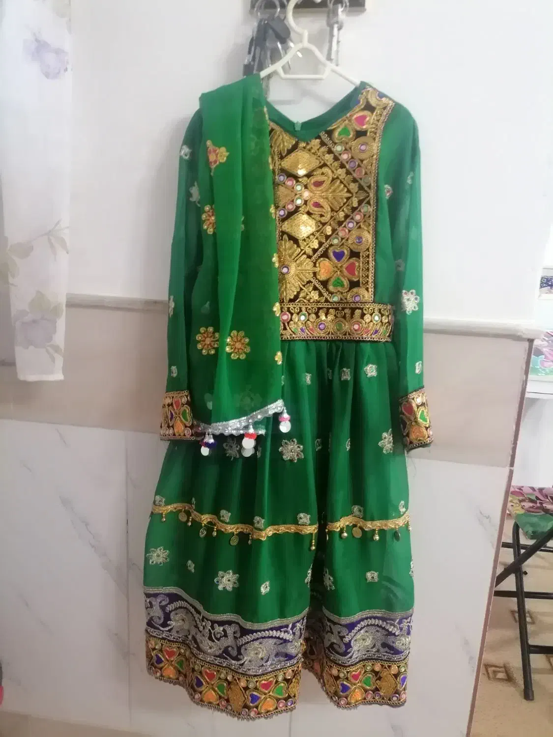 لباس افغانی دخترانه سالم تمیز|لباس|قم, اسمعیل آباد|دیوار