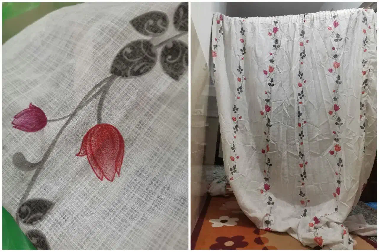 2 عدد پرده و 1 عدد والان|پرده، رانر، رومیزی|برازجان, |دیوار