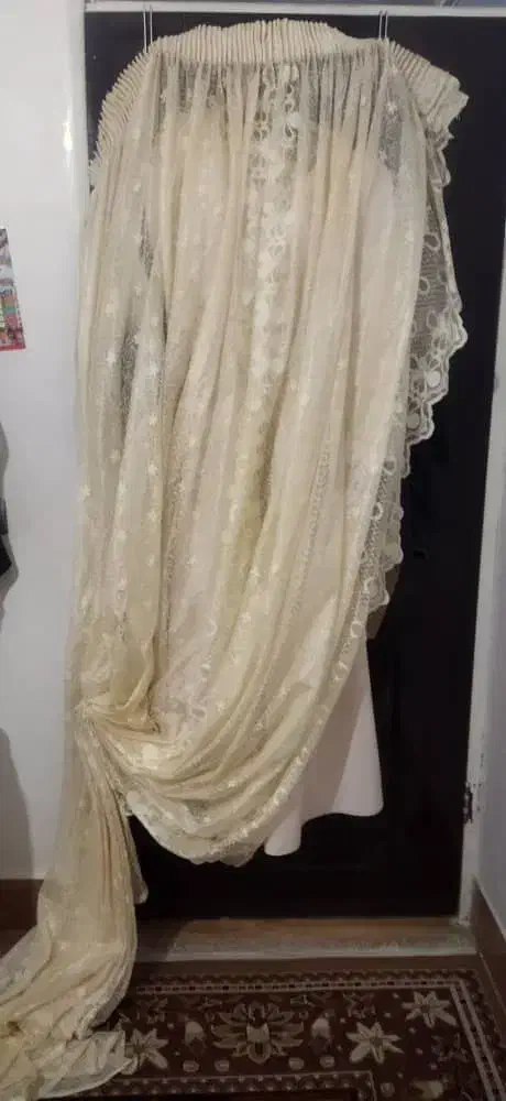 شال توری با چوب پرده|پرده، رانر، رومیزی|خرم‌آباد, |دیوار