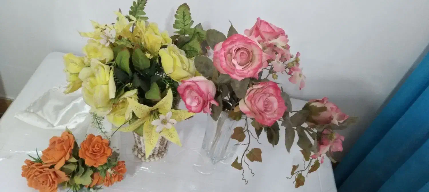 گل گلدان همه باهم صد هزار تومان|گل مصنوعی|رشت, پاره بیجار|دیوار