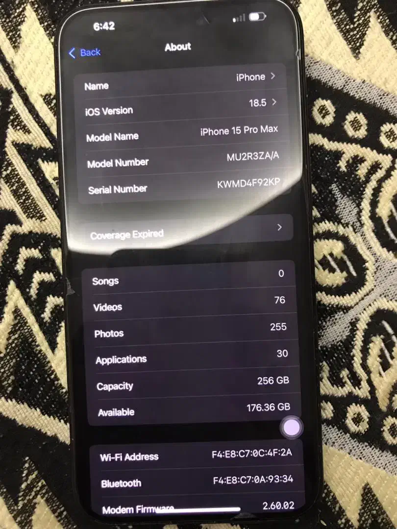ایفون۱۵ پرومکس ۲۵۶ گیگ Z/AA|موبایل|اهواز, کیانپارس |دیوار