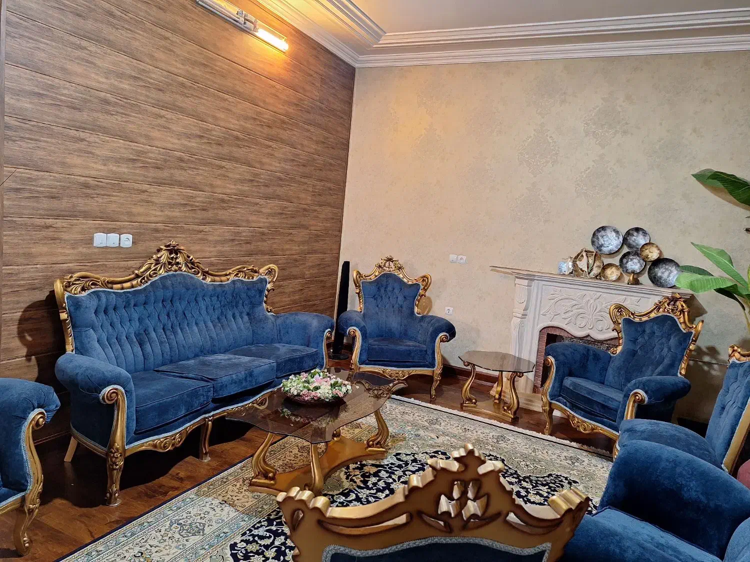 مبل سلطنتی ۹نفره|مبلمان خانگی و میز عسلی|کازرون, |دیوار