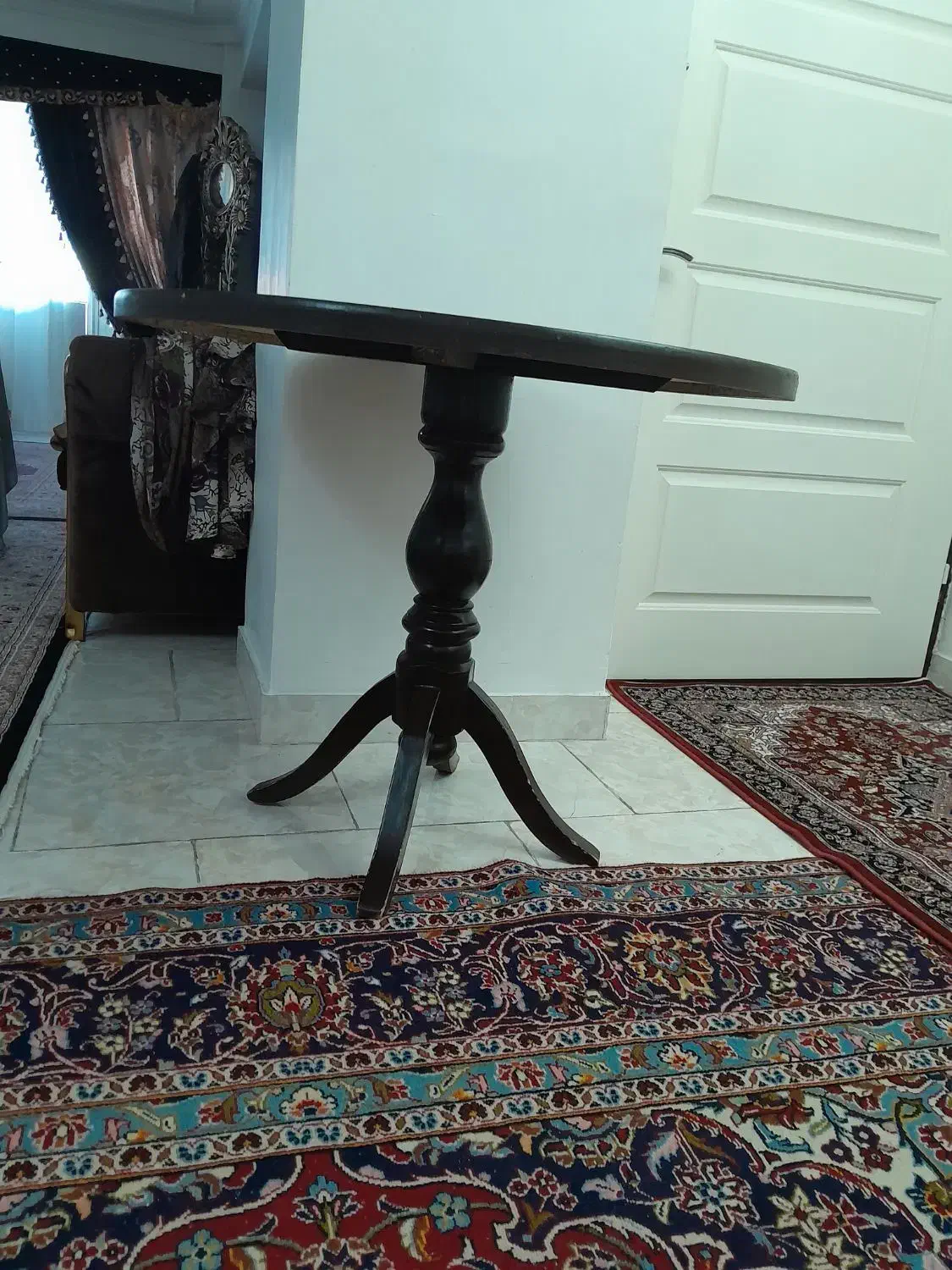 میزگرد چوبی با شال رویه ی بلند|مبلمان خانگی و میز عسلی|تبریز, |دیوار