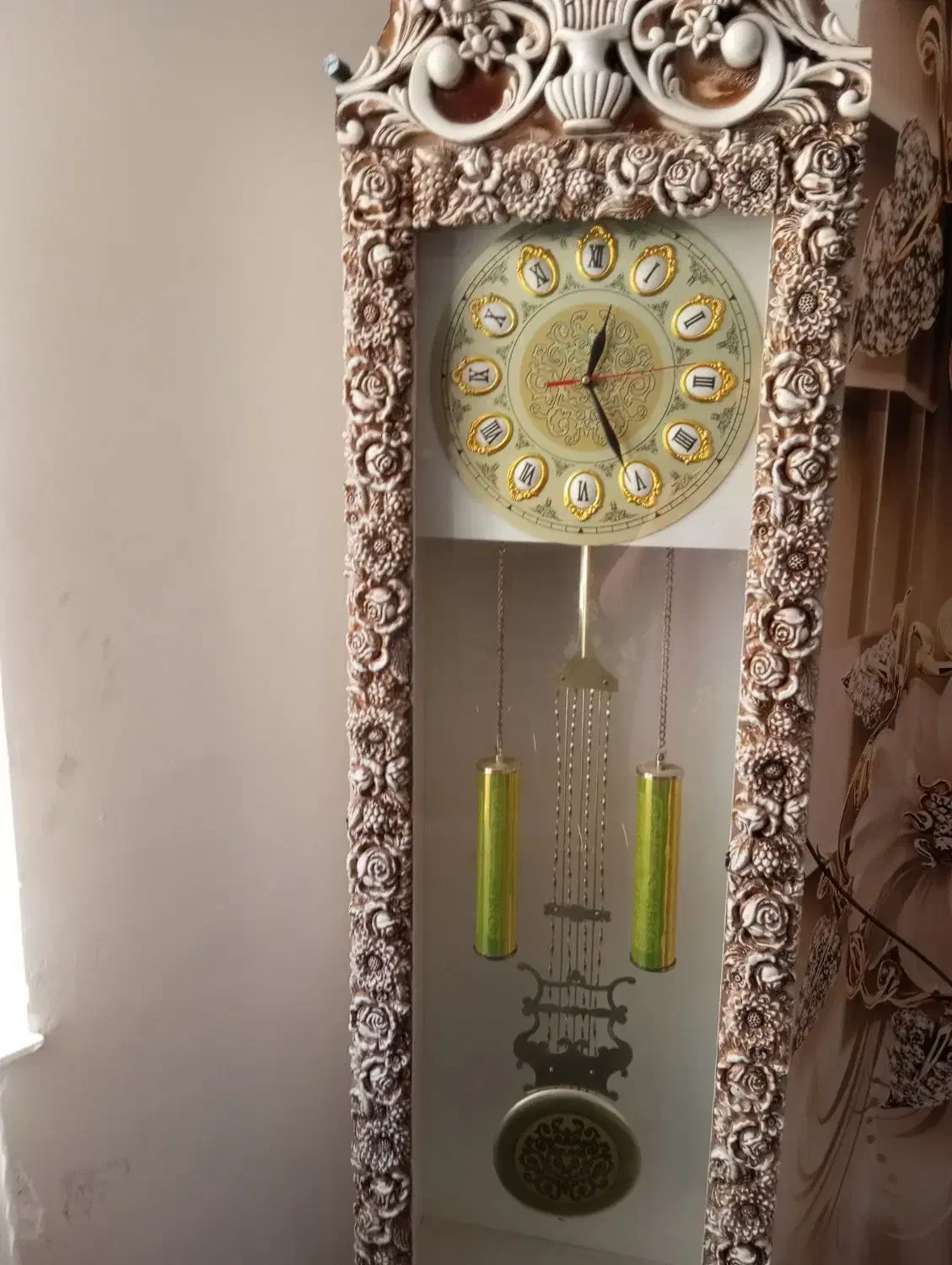 ساعت ایستاده رنگ استخوانی|ساعت دیواری و تزئینی|ایلام, |دیوار