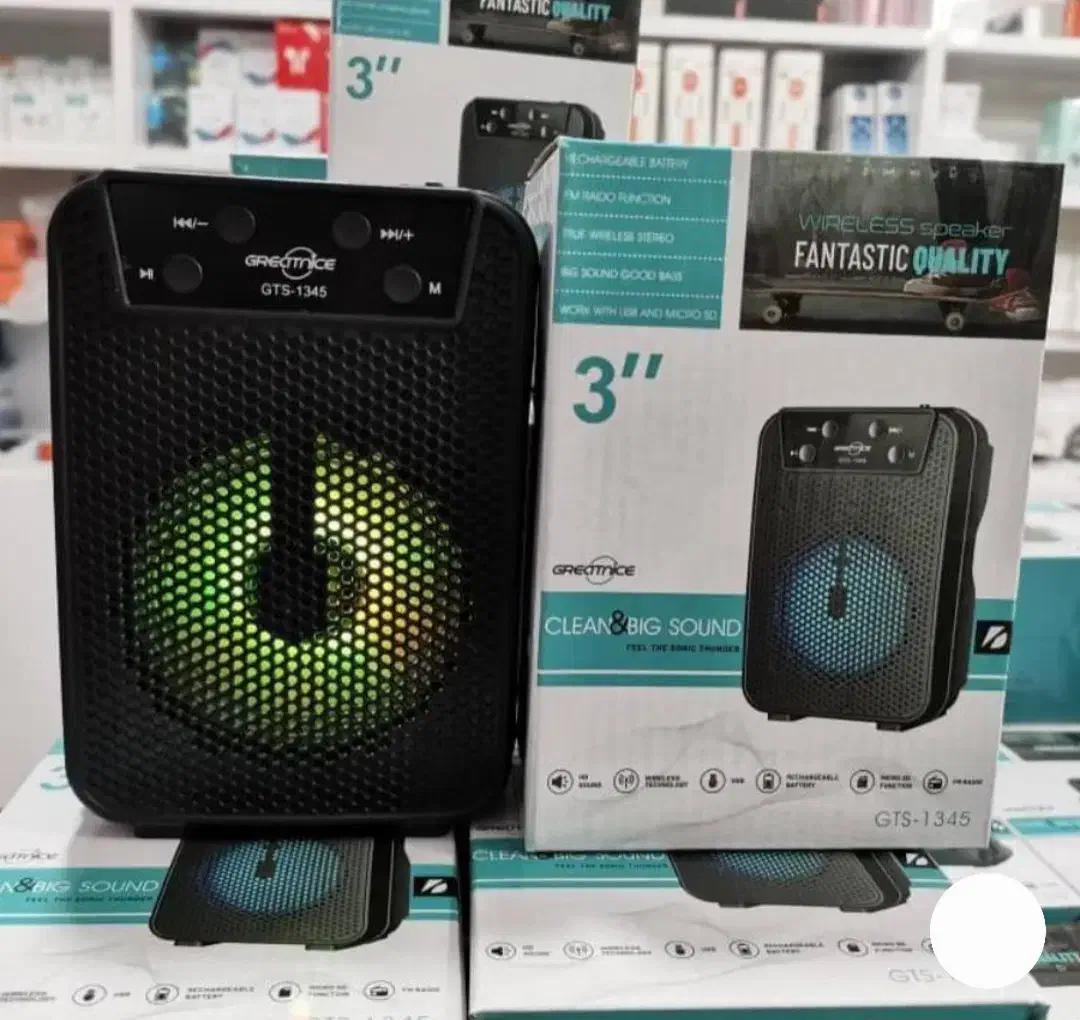 اسپیکر بلوتوثی قابل حمل مدل 1345-GTS|سیستم صوتی خانگی|آمل, |دیوار