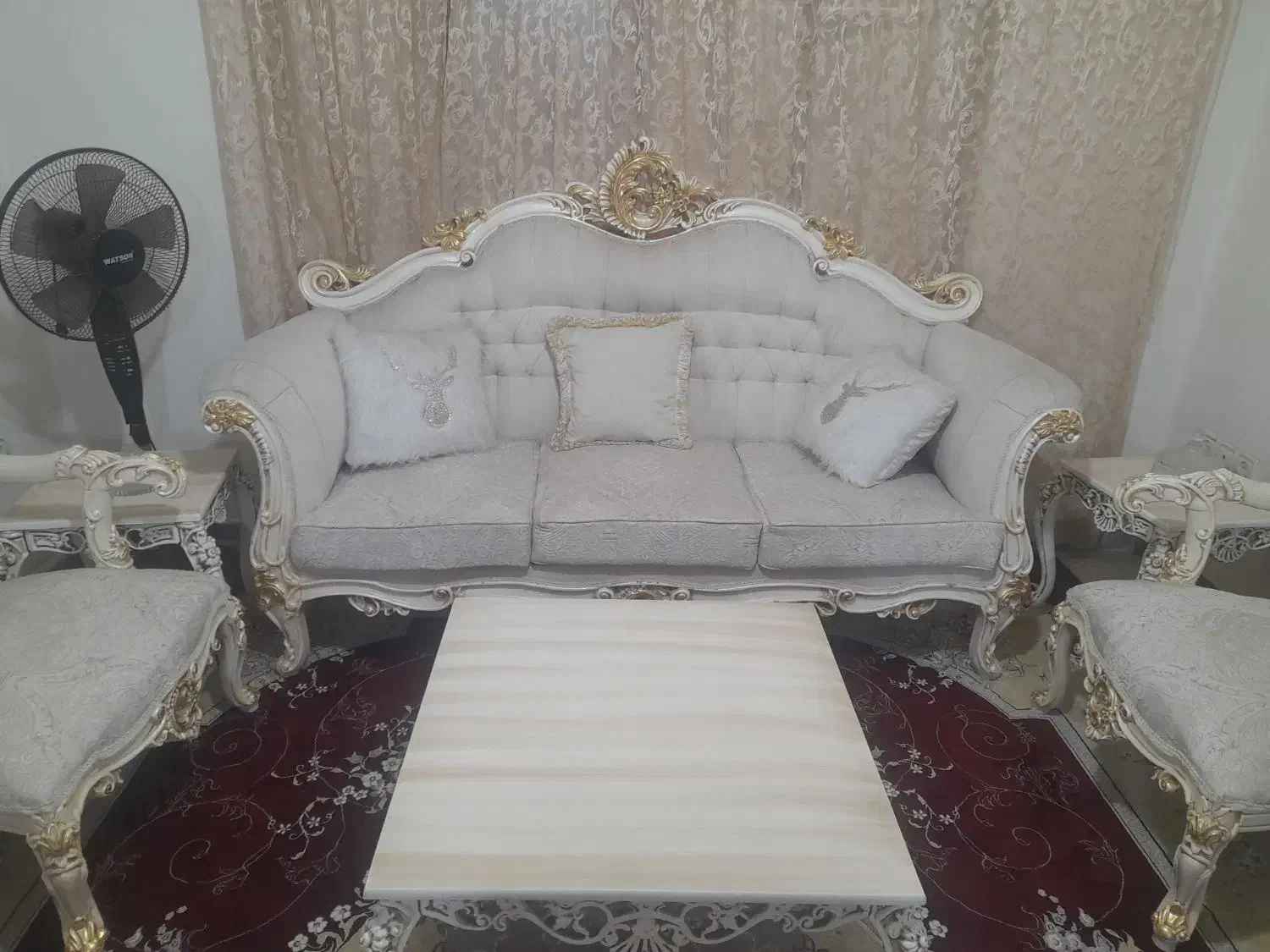 مبل ۹ نفره سلطنتی راحتی|مبلمان خانگی و میز عسلی|قدس, شهرقدس|دیوار