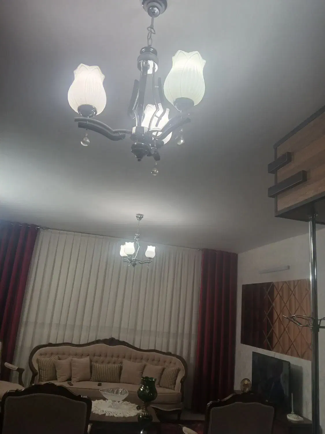 لوستر ۳شاخه یه جفت|لوستر و چراغ آویز|محمدیه-قزوین, |دیوار