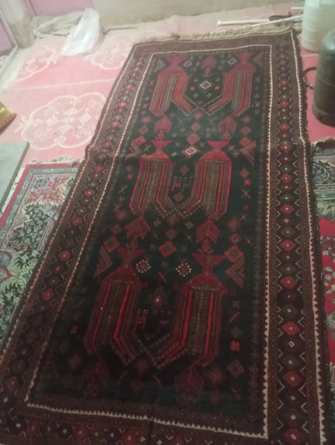 قالی دستباف بدون سوختگی و پارگی|فرش|زابل, |دیوار