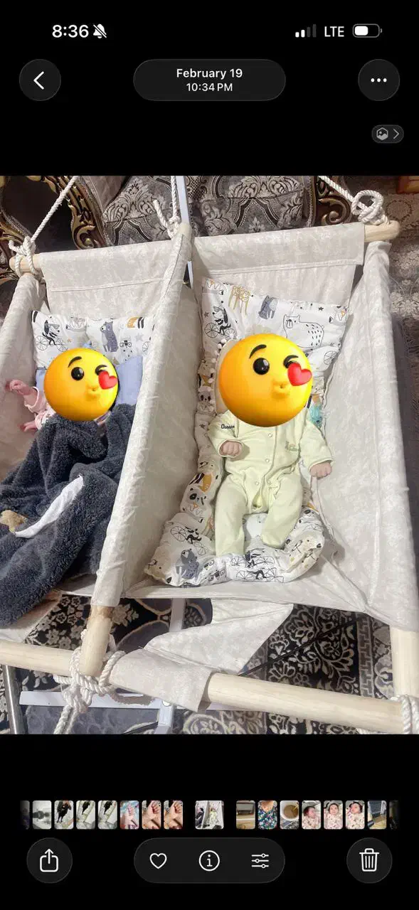 گهواره دوقلو|تخت و صندلی بچه|شیراز, دارالرحمه|دیوار