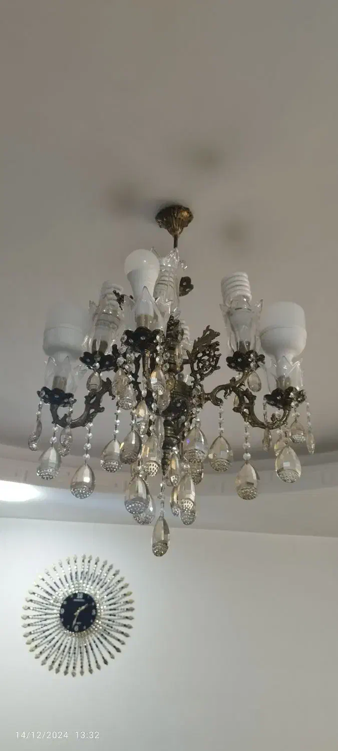 لوستر هشت شاخه|لوستر و چراغ آویز|شهریار, شهرک وائین|دیوار