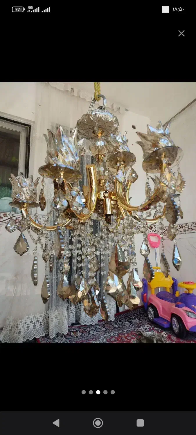 لوستر 9شاخه و11شعله ولوستر اتاق خواب|لوستر و چراغ آویز|مشگین شهر, |دیوار