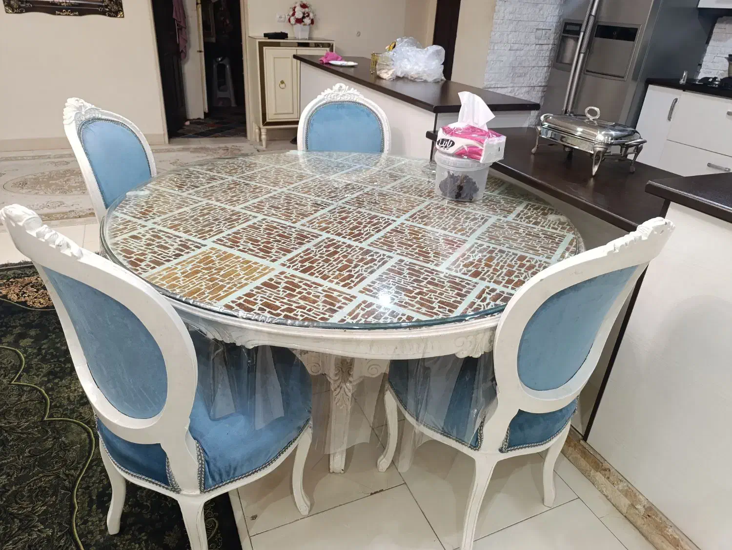 میز ناهار خوری|میز و صندلی غذاخوری|مشکیندشت, |دیوار