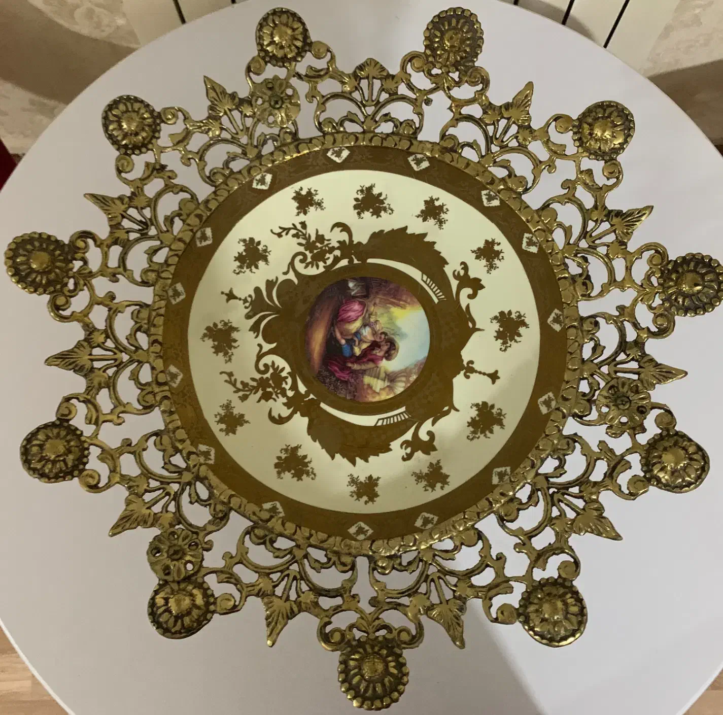 دکوری برنج پایه سنگ|کلکسیون اشیاء عتیقه|رشت, سعدی (تختی)|دیوار