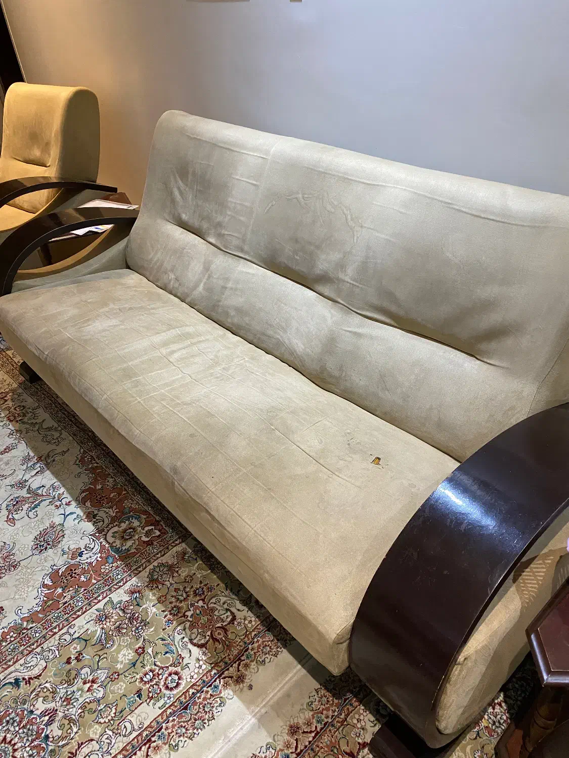 ست مبل چوبی کرم رنگ ۷ نفره|مبلمان خانگی و میز عسلی|رباطکریم, رباطکریم|دیوار