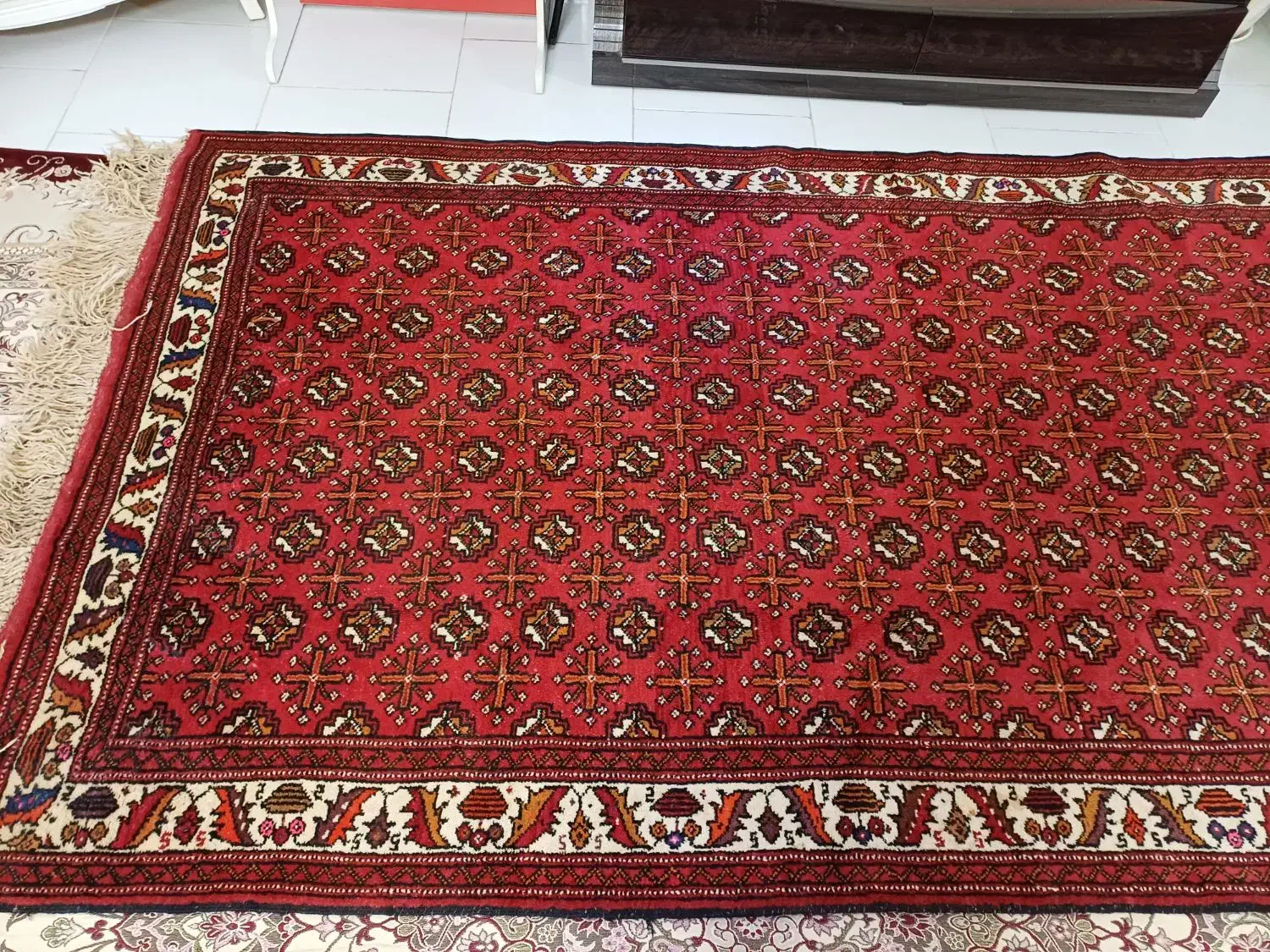 فرش ترکمن دست بافت تمام پشم|فرش|ملارد, |دیوار