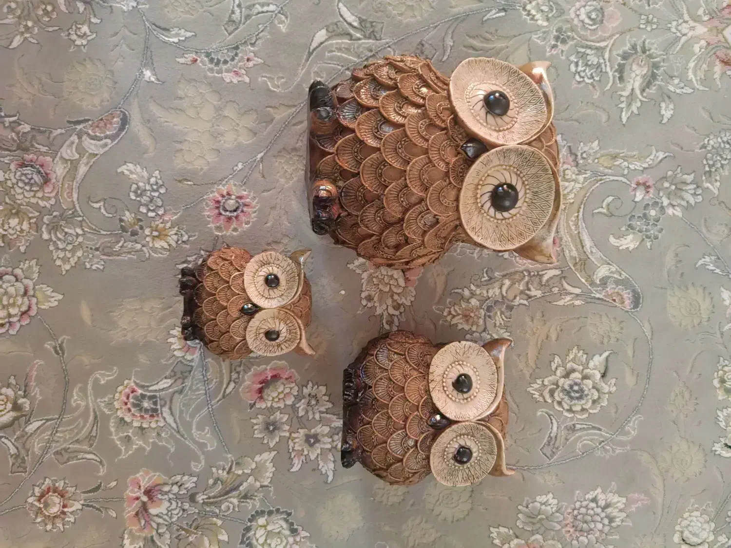 مجسمه 3 تایی جغد|مجسمه، تندیس، ماکت|قزوین, |دیوار